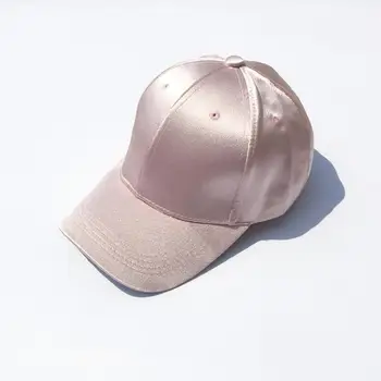 פשוט מוצק כובע בייסבול עבור נשים קיץ סאטן תכליתית כובע סטודנטים חיצונית מקרית שמש כובע ספורט קאפ Casquettes נשים