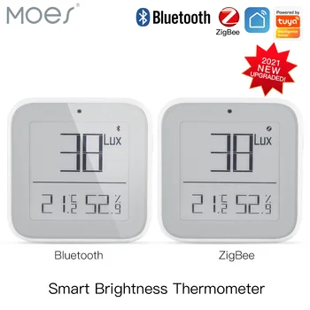 מואים חכם ZigBee Bluetooth רשת בהירות מד אור טמפרטורה לחות חיישן גלאי Tuya אפליקציה חכמה אלקסה שליטה