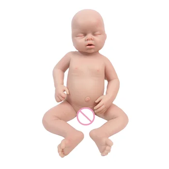20 אינץ סיליקון של הילד בעיניים עצומות סיליקון לידה מחדש הבובה יכולה לשמש צעצוע של בנים וגם של בנות עם מוצץ