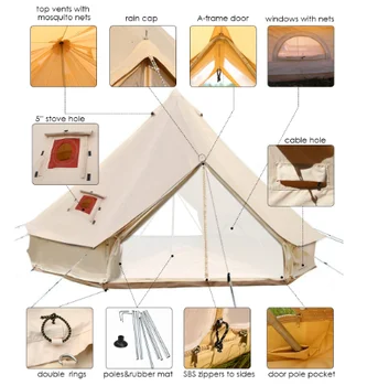 7-מטר שמשיה, אטים לגשם עמיד למים, לכסות, בל בצורת אוהל המכסה העליון ולהשלים אוהל קבע