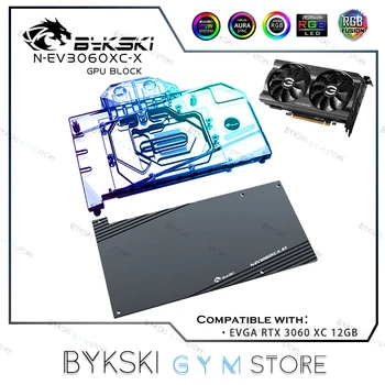 Bykski GPU מים לחסום EVGA RTX 3060 XC 12GB כרטיס גרפי עם אם,VGA נחושת רדיאטור 12V/5V/M B תרגום