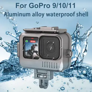 צלילה מקרה עמיד למים דיור עבור GoPro 9/10/11 פעולה אביזרים למצלמה מתחת למים 50M הגנה מעטפת E4I3