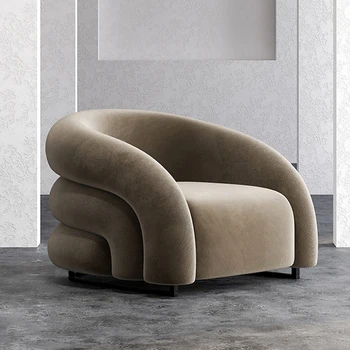 נורדי בד מזדמנים הסלון ספה אחת כיסאות המשחקים קריאה קומה מינימליסטי סלון יופי פנאי Sandalyeler רהיטים