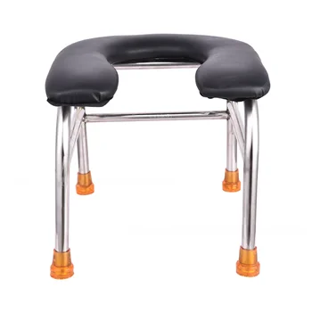 בצורת U פלדת אל-חלד טואלט עם ספוג מחצלות עבור המטופל שירותים כסא אסלה כיסא אישה בהריון קשישים כריעה שרפרפים