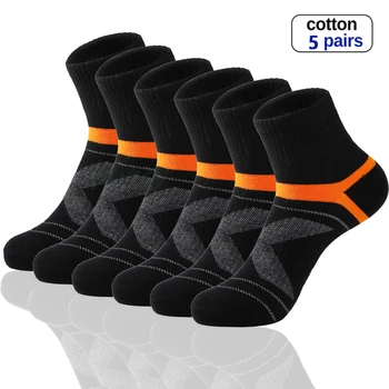 באיכות גבוהה 5 הרבה זוגות גברים כותנה גרביים שחורים גרבי ספורט מזדמנים לרוץ הקיץ גרבי גברים לנשימה זכר גרב Sokken Size38-45