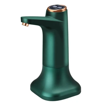 חשמל מים בבקבוק משאבה עם בסיס USB מתקן המים נייד אוטומטית משאבת מים דלי בקבוק דיספנסר - ירוק