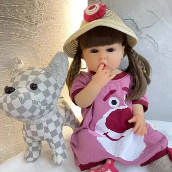 מדומה מחדש הבובה מלא דבק יכולים להיכנס מים כדי לרחוץ את התינוק לאכול האצבע בובת ילדה צעצוע מתנות
