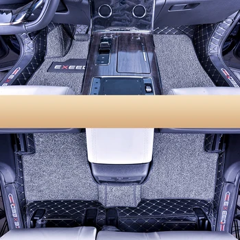 על Chery Exeed VX 2021 2022 המכונית מחצלות שכבה כפולה עור PU רגל משטח הפנים Floorliner אביזרי רכב עבור LHD
