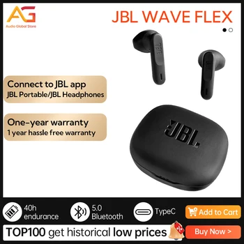 מקורי JBL גל להגמיש נכון Bluetooth אוזניות סטריאו מוסיקה משחקי ספורט אוזניות צליל בס TWS Wireless אוזניות עם מיקרופון