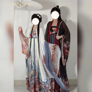 סינית מסורתית Hanfu אישה פיות התחפושת המקורית Pirnt שמלת ליידי אלגנטיות שושלת טאנג Cosplay הבמה לבוש חליפה