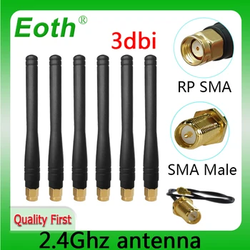 EOTH 2.4 g אנטנה 3dbi sma נקבה wlan wifi 2.4 ghz antene IPX ipex 1 SMA זכר שהצטיירה כבל מאריך הרבה מודול אנטנה