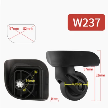 W237 אוניברסלי גלגל תיק טרולי גלגלים מזוודה חדשה 360 תואר סיבוב ללבוש עמיד שקט ספיגת זעזועים אביזרים