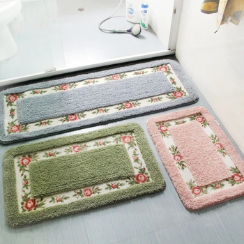 פסטורלי בסגנון לשטיח אמבטיה שירותים מטבח מרובים בגדלים סט שטיחים נגד החלקה לשטיח חדר מקלחת שירותים שטיחים שטח משטח