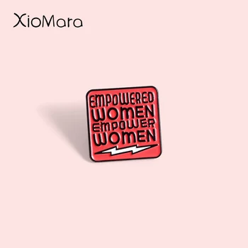 נשים כוח אמייל סיכות הכיכר האדומה דגל הפמיניזם פמיניסטית תכשיטים תרמיל תג סיכות הדש סיכת מתנה עבור בנות