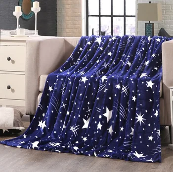 בית כוכבים בהירים מצעים שמיכה 200x230cm צפיפות גבוהה סופר רך פלנל, שמיכה כדי על הספה/מיטה/רכב נייד חולצות משובצות