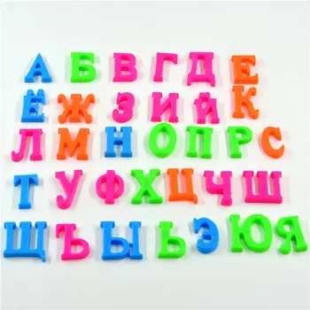 האלפבית הרוסי מקרר מקרר לוח הודעות הילדים אותיות מגנטיות ילדים חינוכי & למידה מגנטים צעצועים אלפבית