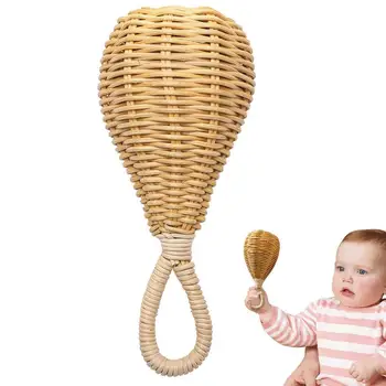 קש רעשנים רעשנים צעצועים חינוכיים עבור ילדים עריסה ניידת יד בל אביזרים לתינוקות התינוק חושי התינוק Teether צעצועים