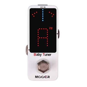MOOER התינוק טיונר גיטרה דוושת נכון מעקף חשמלי עבור מכשירים אלקטרו-אקוסטית מכשירים דיוק גיטרה בס טיונר