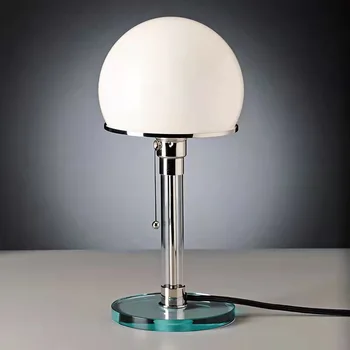 הדני וילהלם הבאוהאוס מנורת שולחן נורדי פשוט השינה ליד המיטה שולחן תאורה עיצוב יצירתי הביתה קישוט שולחן זכוכית אור