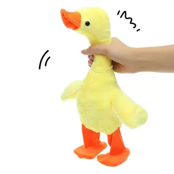 קטיפה ברווז צעצוע מוסיקלי מצחיק עמ כותנה חינוכי צהוב ברווז ממולא צעצוע בשביל להירגע