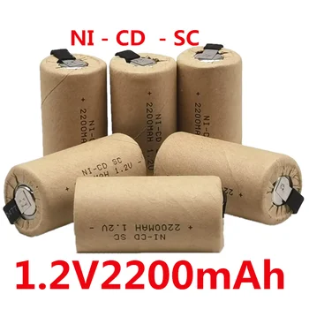 SC 1,2 V 2200mah Nicd Batterien Unter C Ni-Cd Akku Batteria Für Elektroschrauber Bohrer כלים חשמליים