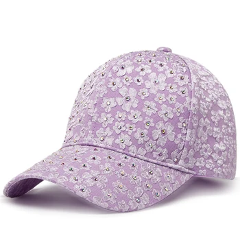 קיץ נשים כובע בייסבול פרח רקמה על כובעים נקבה Snapback מעצב אופנה שמש כובע היפ הופ כובעי מתכוונן כובעים Casquette
