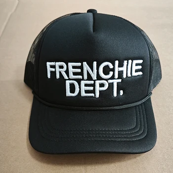 חבל Snapback שחור מלא כובע נהג המשאית רקמת לוגו קצף רשת קאפ