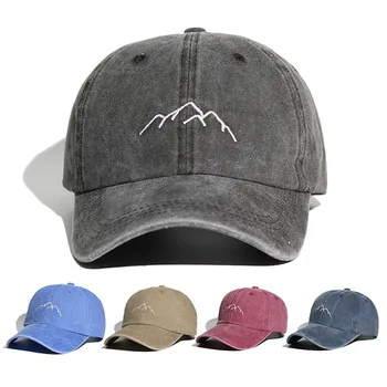 אופנה כובע בייסבול עבור נשים וגברים רטרו שטף כותנה פסגות כובע רקום חיצונית מקרית שמש כובעי Snapback כובעי