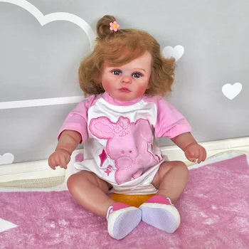 49CM בובות התינוק נולד מחדש רך גוף הבובה עם 3D עור מרובות שכבות הציור עם נראים לעין ורידים מגע רך בעבודת יד הבובה ילדה
