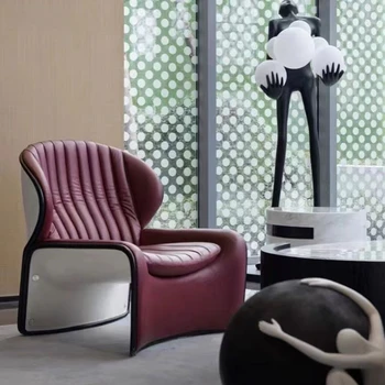 אישית איטלקי מינימליסטי מיוחד זכוכית בצורת כיסא מעצב יצירתי פנאי בד יחיד, ספה רהיטים מובילייה.