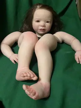 FBBD אישית מוגבלת 30inch ענק ילדה תינוק נולד מחדש האמי עם יד מושרש שיער חלק DIY צבוע ערכות Withcloth הגוף