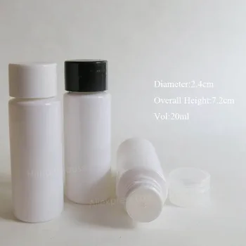 100 x20ml לבן למילוי חוזר Protable נסיעות קבוצה של היפוך מכסה עליון של פלסטיק ריק בקבוק קרם 20cc קוסמטיים מיכל