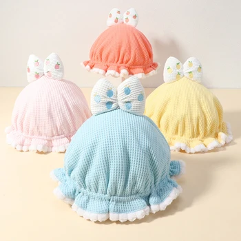 התינוק כובעים הסתיו והחורף תינוקת נסיכה כובעים חמודים פרפר שכבה כפולה מתכווננת דלי כובע ילדים מגן השמש חמה קאפ