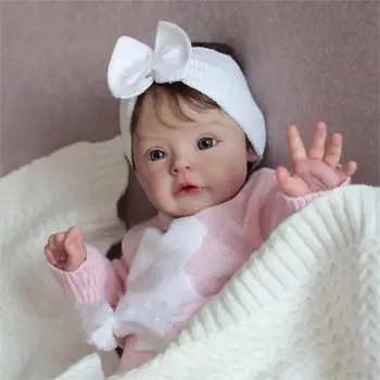 מקסים, סו-סו 45cm התינוק הקטן מחדש בובות עבודת יד צבוע הנסיכה התינוק עם מושרש שיער הבובה צעצועים Muñecas פארא Niñas