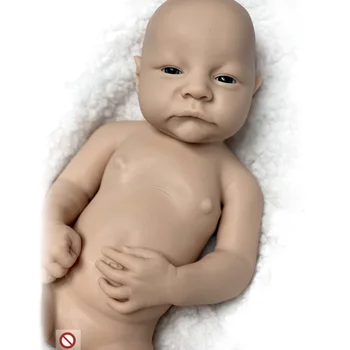 18 אינץ ' לוי פתח עיניים התינוק הנולד גוף מלא סיליקון ערכות ילדה ציירה את ביבי מחדש הבובה ביבי מחדש קורפו דה סיליקון inteiro