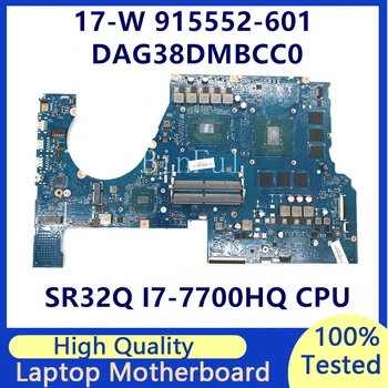 915552-601 915552-501 915552-001 לוח אם מחשב נייד עבור HP 17T-מ 17-מ DAG38DMBCC0 עם SR32Q I7-7700HQ CPU GTX1060 100%נבדק אישור