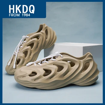 HKDQ אופנה הקיץ משקל שרוכים Mens נעלי נוח לנשימה של גברים סנדלים Anti-להחליק חיצוני חוף סנדלים לגברים