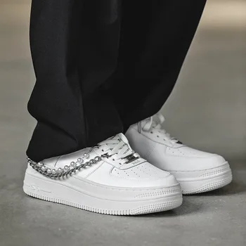 מר Co אופנה נמוכה העליונה לבן נעלי ספורט נעלי קסמים אופנתי פאנק קסמים נעלי ספורט באיכות גבוהה, פנינה הנעל שרשרת 2022 חדש