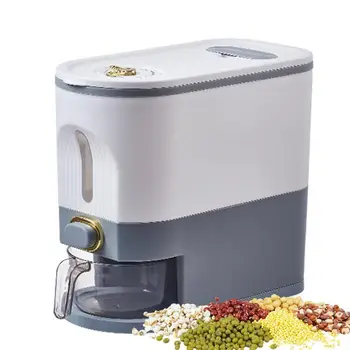 אורז מנפק סגר גרגר אורז אחסון מיכלי מזון מזון מכונת המטבח הארגון עם הזמן מצביע מדידה