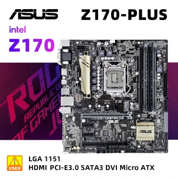 LGA 1151 Mtherboard ערכה ASUS Z170M-PLUS+I5 6500 מעבד Intel Z170 לוח האם להגדיר DDR4 64GB PCI-E 3.0 מ 2 6×SATA 3 USB3.1Micro ATX