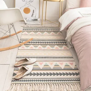 בסגנון הלאומי שטיח שטיח כותנה, פשתן שטיחים שטיחים עבור הסלון לחדר השינה ליד המיטה חמוד הרצפה מחצלת מחצלת דלת הכניסה.