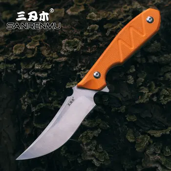 Sanrenmu S755 קבוע להב הסכין 8CR13MOV עם נדן חיצוני קמפינג הישרדות טקטי סכין ציד Edc לחימה כלי קאטר