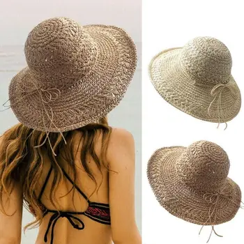 אופנה חוף אספקה נסיעות נשים אביזרים רחב שוליים, קרם הגנה כובע הגנת UV מגן השמש כובע כובע מזדמן
