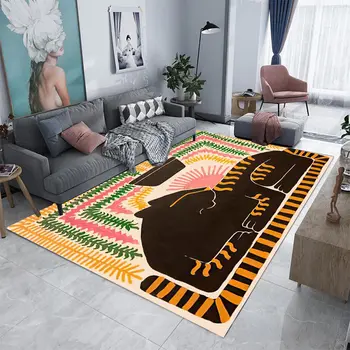 רחיץ מצרים העתיקה מופשט, השטיח בסלון שטיחים צבעוניים נמר נמר להבין אמבטיה החלקה חדר שינה עיצוב הבית מחצלת