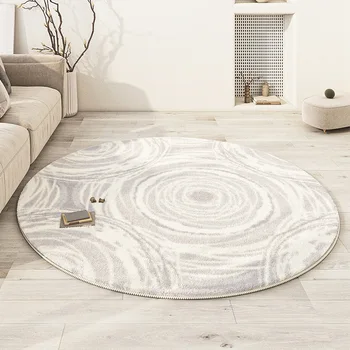 בסגנון יפני סלון עגול שטיח קטיפה עבה השטיח על בשידה בחדר השינה במלתחה פסים שטיח הרצפה אזור ספה שטיח עגול אפור