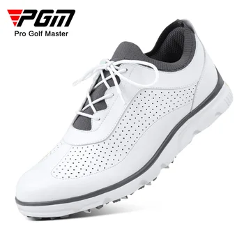 PGM גברים לנשימה נעלי גולף פתח רך מיקרופייבר עור אולטרה-לייט תחרה קופצים נגד הצד להחליק מסמר כושר ספורט נעלי ספורט XZ202
