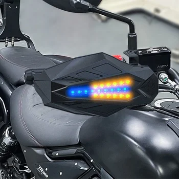 האופנוע יד שומר Handguards עם אורות LED עבור סוזוקי הייבוסה SKYWAVE 400 שדרות C90 GSF BURGMAN 650 650 GSXF GSR 600