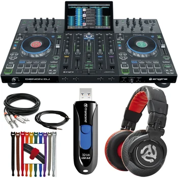 מכירות הקיץ הנחה על מוצרים אותנטיים 2020/2022 Denon DJ Prime4 4 ערוצים עצמאי DJ מערכת Serato DJ בקר שחור