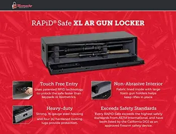מהירה בטוח AR הנשקים עם RFID לגעת כניסה חופשית - לחבל הוכחה האקדח בטוח מושלם לאחסון הנשק אביזרים, רובים וירו